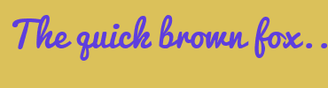 Image with Font Color 5E3EDE and Background Color DBC15A